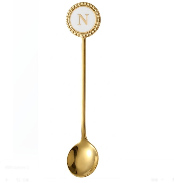 Elegant N-letter teaspoon