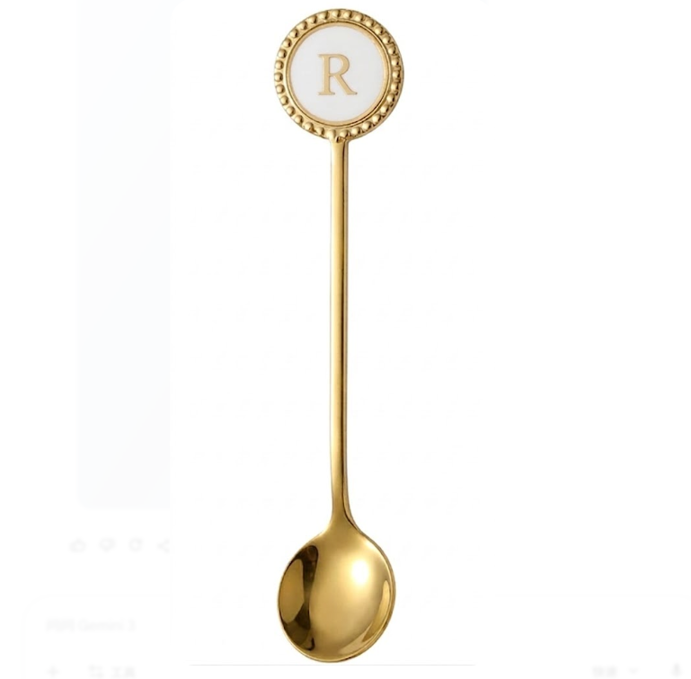 Elegant R-letter teaspoon